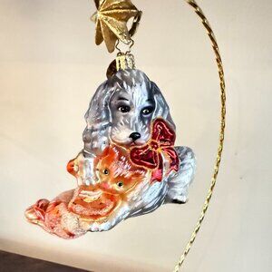 Christopher Radko Best Friends Ornament - Cat and Dog